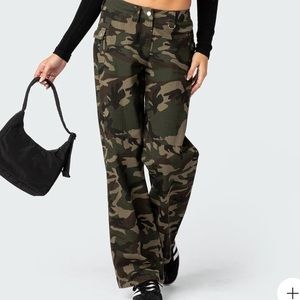 Edikted Aya Camo Cargo Pants